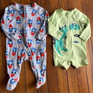 0/3M Old Navy Sleeper + Swimsuit
